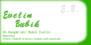 evelin bubik business card